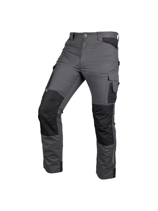 Pilkos/juodos spalvos „Mix&Match“ darbo kelnės, drobė, sutvirtintos „Cordura“ medžiaga, dydis S