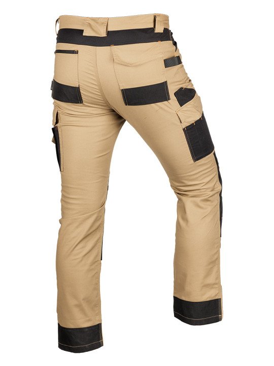Smėlio/juodos spalvos „Mix&Match“ darbo kelnės, drobė, sutvirtintos „Cordura“ medžiaga, dydis M