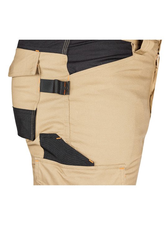 Smėlio/juodos spalvos „Mix&Match“ darbo kelnės, drobė, sutvirtintos „Cordura“ medžiaga, dydis M