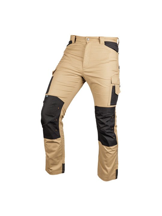Smėlio/juodos spalvos „Mix&Match“ darbo kelnės, drobė, sutvirtintos „Cordura“ medžiaga, dydis M