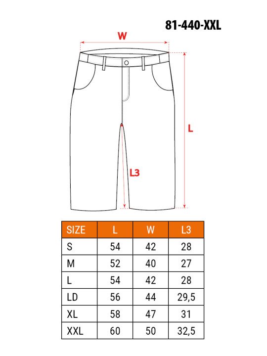 Šortai Basic, dydis XXL/58
