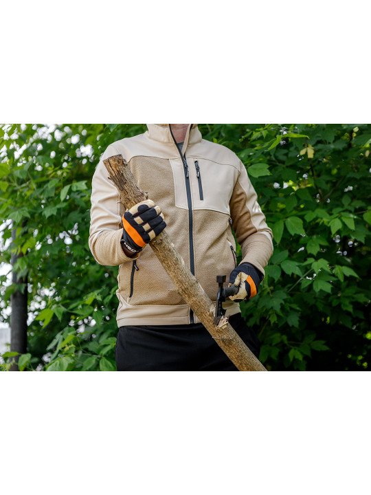 OUTDOOR minkštas džemperis, smėlio spalvos, XL dydis