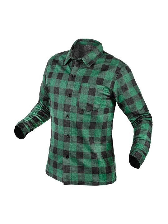 Flaneliniai marškiniai, žali, XL dydis