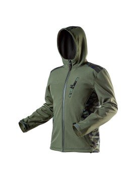 Darbinė striukė, CAMO, dydis M (81-553-M) - HD+ serijos NEO softshell švarkas/striukė yra atsparus vandeniui, vėjo nepraleidžiantis ir kvėpuojantis gaminys.