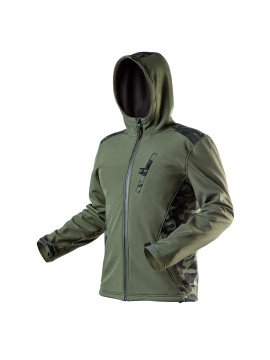 Darbinė striukė, CAMO, dydis S (81-553-S) - HD+ serijos NEO softshell švarkas/striukė yra atsparus vandeniui, vėjo nepraleidžiantis ir kvėpuojantis gaminys.
