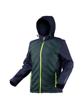 Darbinė striukė PREMIUN, dydis M (81-559-M) - Softshell švarkas/striukė su dygsniuotu skydeliu PREMIUM, pagrindinis audinys poliesteris 100, vidinis sluoksnis fleece 100 poliesteris, neperšlampama membrana 5000, orui pralaidumas 3000, unikalus softshello 