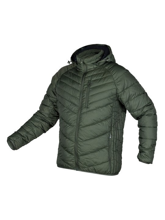 „Mix&Match“ striukė, dygsniuota, pūkinė, lengva, alyvuogių juodos spalvos, dydis XXL