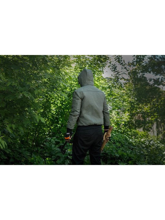 Izoliuota striukė su gobtuvu OUTDOOR, žalia, M dydis