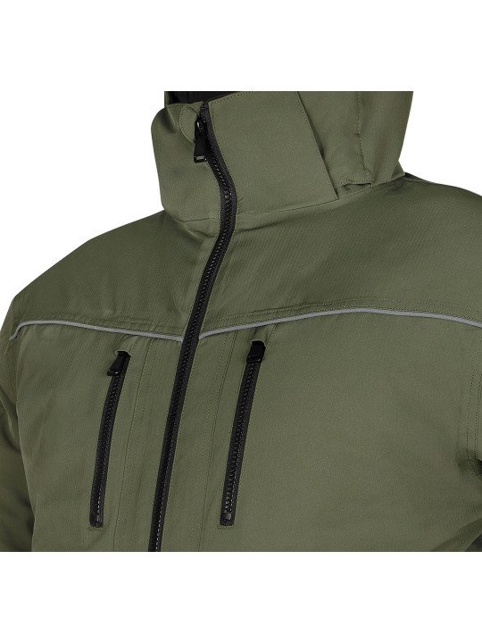 Izoliuota striukė su gobtuvu OUTDOOR, žalia, M dydis