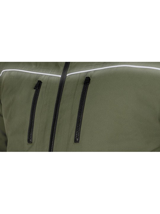 Izoliuota striukė su gobtuvu OUTDOOR, žalia, XL dydis