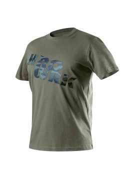 Darbiniai Marškinėliai CAMO, dydis L - NEO darbiniai marškinėliai iš CAMO serijos, alyvuogių žalios spalvos su unikaliu kamufliažo rašto raštu.Darbiniai Marškinėliai CAMO, dydis L (81-612-L) - NEO darbiniai marškinėliai iš CAMO serijos, alyvuogių žalios s