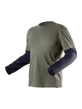 Marškinėliai ilgomis rankovėmis CAMO, dydis S - NEO darbiniai marškinėliai iš CAMO serijos, alyvuogių žalios spalvos, pagaminti iš aukštos kokybės medvilninio trikotažo.Marškinėliai ilgomis rankovėmis CAMO, dydis S (81-616-S) - NEO darbiniai marškinėliai 