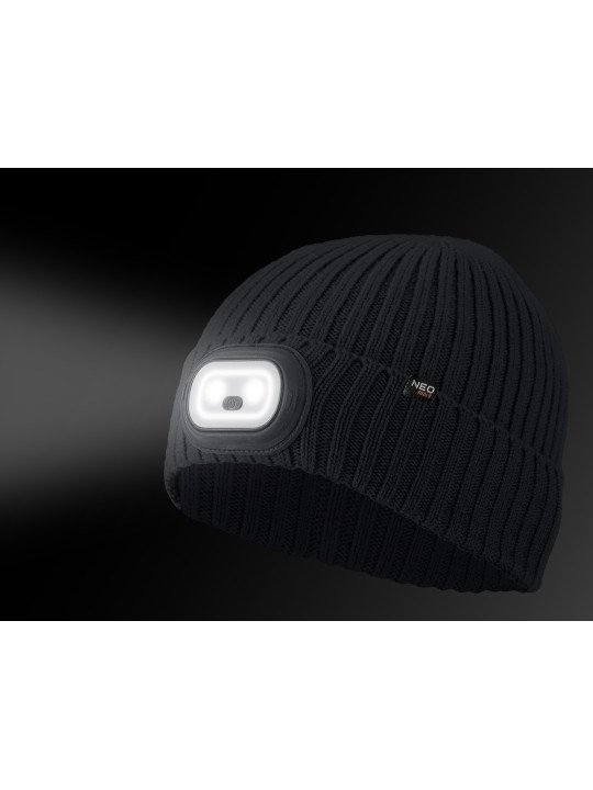 Kepurė su RGB LED žibintuvėliu, grafito spalvos