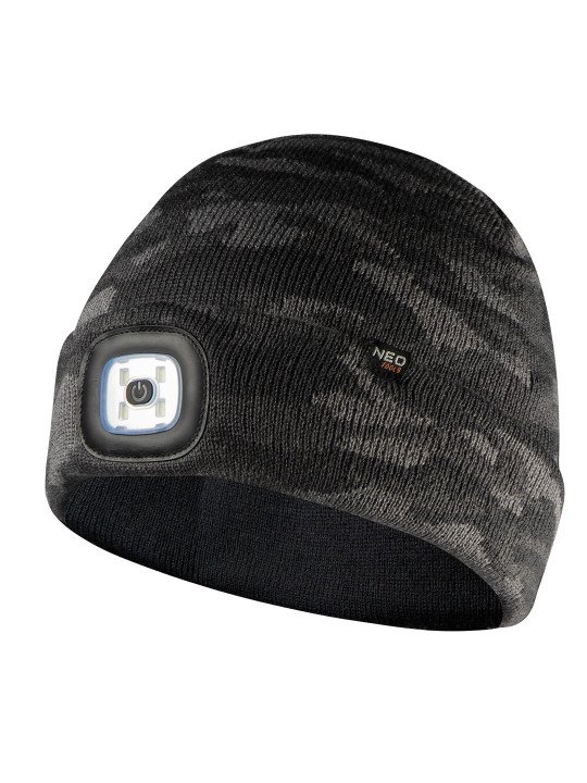 Kepurė su LED žibintuvėliu, dvisluoksnis, CAMO URBAN