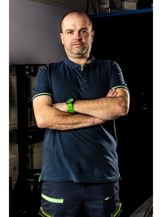 Polo marškinėliai Motosynteza, 100% medvilnė, M dydis