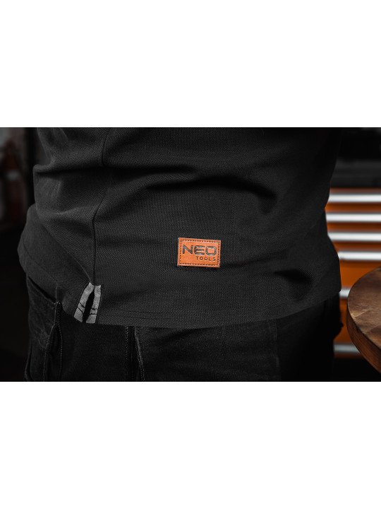 Polo marškinėliai DENIM, juodi, L dydis
