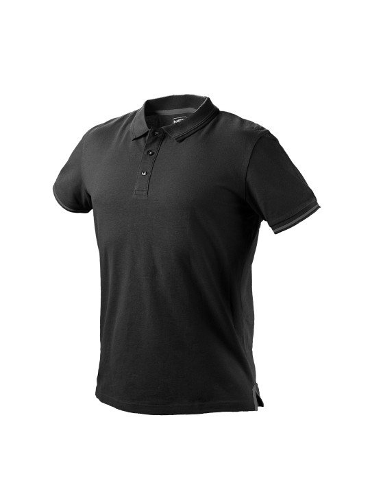 Polo marškinėliai DENIM, juodi, L dydis