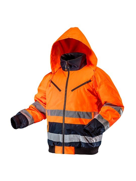 Didelio matomumo darbinė striukė, apšiltinta, ORANŽINĖ, dydis XXL