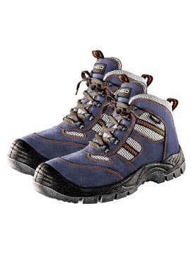 Darbiniai batai odiniai - zomšiniai, dydis 44, CE - NEO darbo batai užtikrina pagrindinę apsaugą darbe.Darbiniai batai odiniai - zomšiniai, dydis 44, CE (82-045) - NEO darbo batai užtikrina pagrindinę apsaugą darbe.