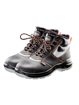 Apšiltinti apsauginiai neperšlampami batai S3 SRC, plieninis pirštas ir įdėklas, dydis 41 - Odiniai batai su šiltu pamušalu yra S3 SRC saugos avalynės kategorijos gaminys pagal EN ISO 20345.Apšiltinti apsauginiai neperšlampami batai S3 SRC, plieninis pirš