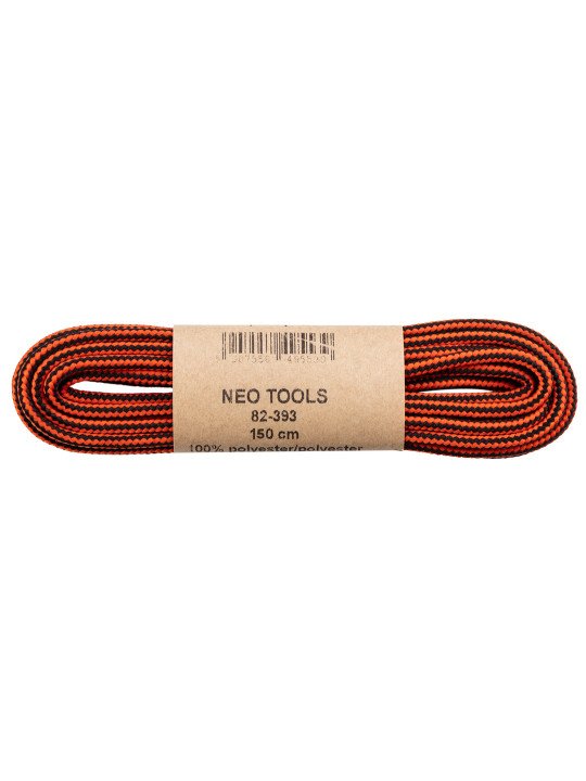 Darbo batų raišteliai 150cm, oranžinės ir juodos spalvos