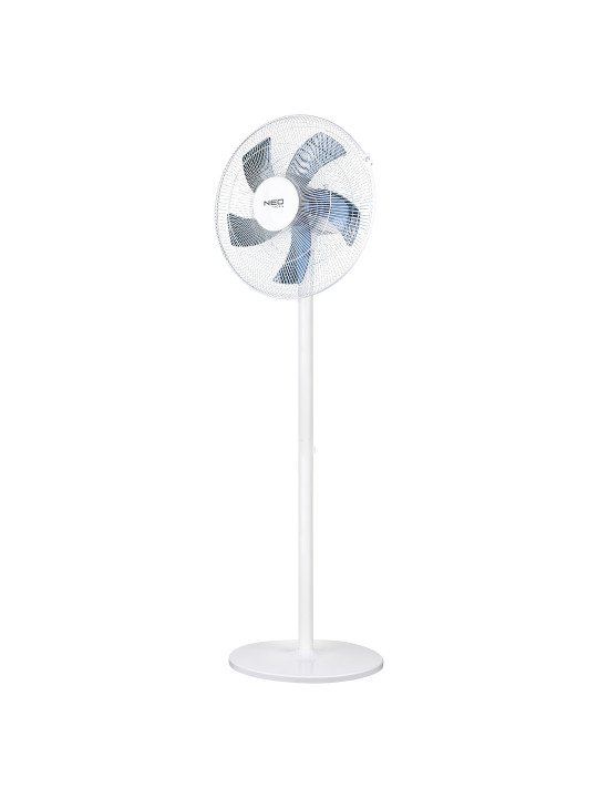 Grindų ventiliatorius 50 W, 40 cm skersmens, 3 greičiai, osciliacinis, baltas