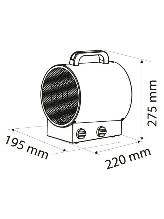Kaloliferis 3kW elektrinis šildytuvas