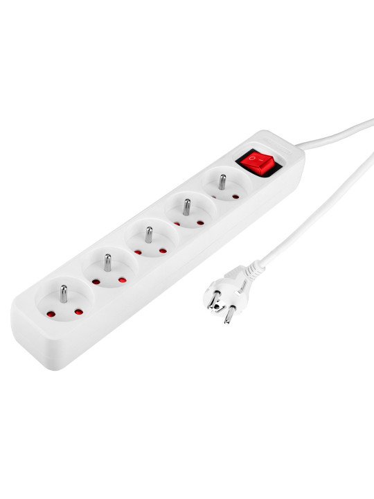 Prailginamasis laidas 3m, 3x1,5mm2, 5G, baltas, ON/OFF