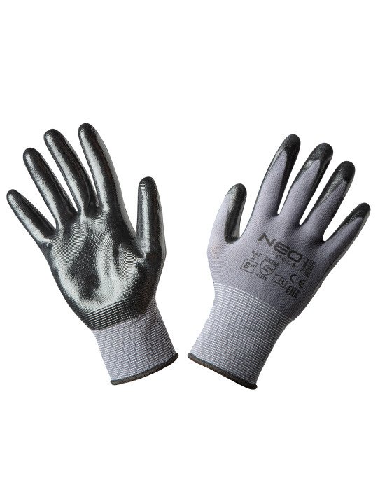 Pirštinės darbinės, nitrile coated nylon, 4131X, dydis 8