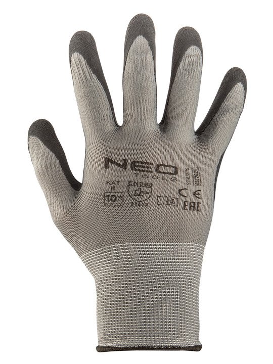Pirštinės darbinės, latex coated nylon(foam), 3141X, dydis 10
