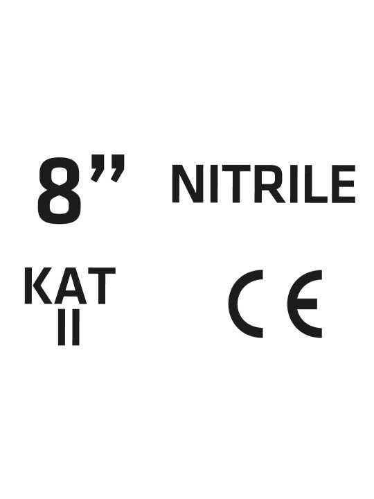 Sodo pirštinės, padengtos nitrilu, dydis 8