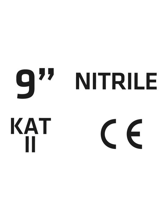 Sodo pirštinės, padengtos nitrilu, dydis 9