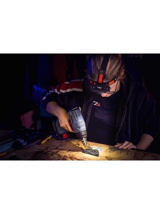 Žibintuvėlis ant galvos įkraunamas USB 1000 lm red / blue CREE LED + LED