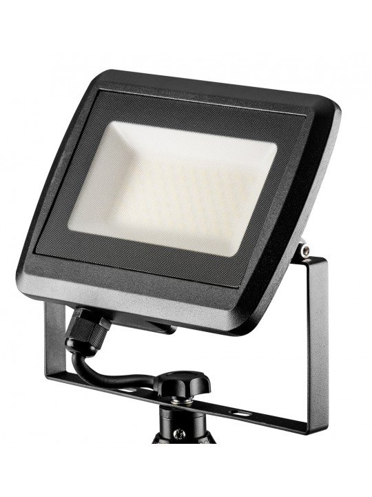 Viengubas prožektorius 50W SMD LED 4500lm 230V ant 1,8 m ilgio trikojo su kabeliu