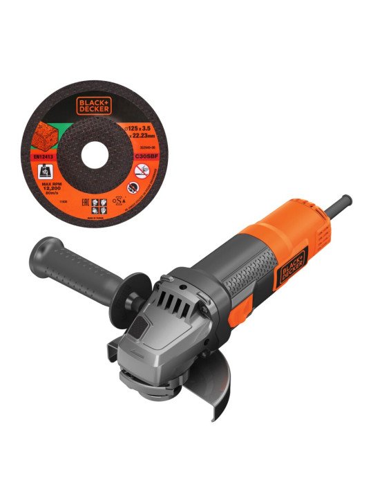 Kampinis šlifuoklis 850W, ADBEG125-QS, Black&Decker
