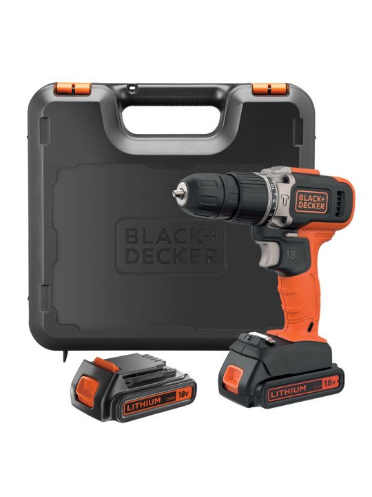 Gręžtuvas akumuliatorinis, 18V BCD003C2K-QW, 1 X 1,5 AH, Black&Decker