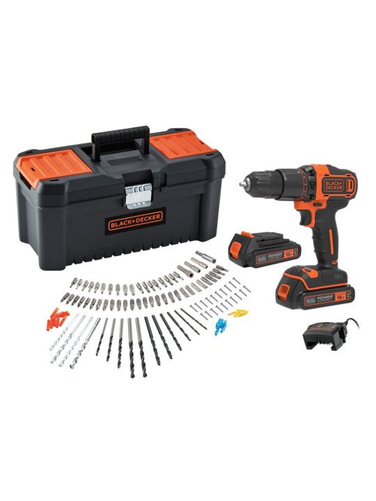 Gręžtuvas akumuliatorinis, 18V BCD700C2TA-QW, 2 X 1,5 AH, Black&Decker