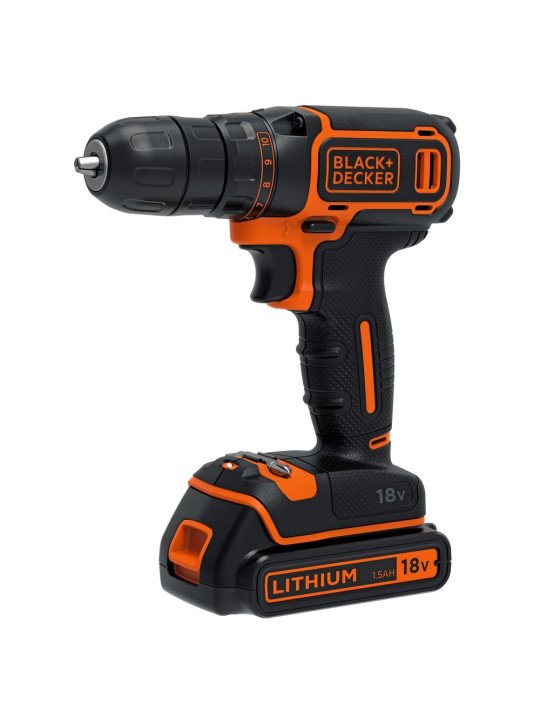 Akumuliatorinis Gręžtuvas - Suktuvas, 18V BDCDC18K-QW, 1 X 1,5 AH, Black&Decker