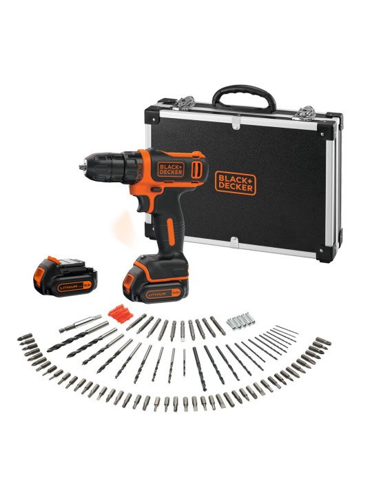 Akumuliatorinis Gręžtuvas - Suktuvas, 12V BDCDD12BAFC-QW, 2 X 1,5 AH, Black&Decker