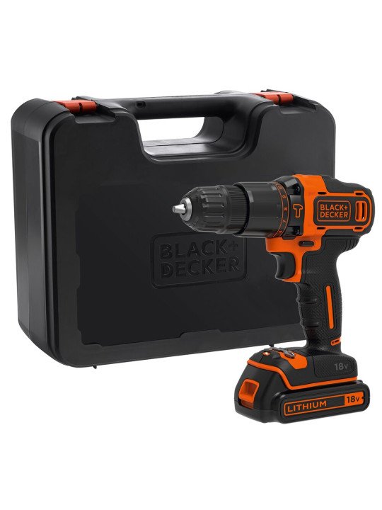 Gręžtuvas akumuliatorinis, 18V BDCHD18K-QW, 1 X 1,5 AH, Black&Decker