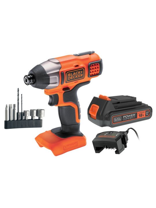Akumuliatorinis Gręžtuvas - Suktuvas, 18V BDCIM18D1A-QW, 1 X 2 AH, Black&Decker