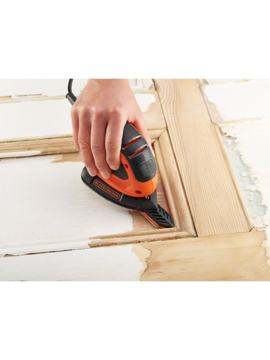 Vibracinis Šlifuoklis, 55 W MOUSE šlifuoklis + 15 priedų + minkštas krepšys BEW230BC-QS, Black&Decker