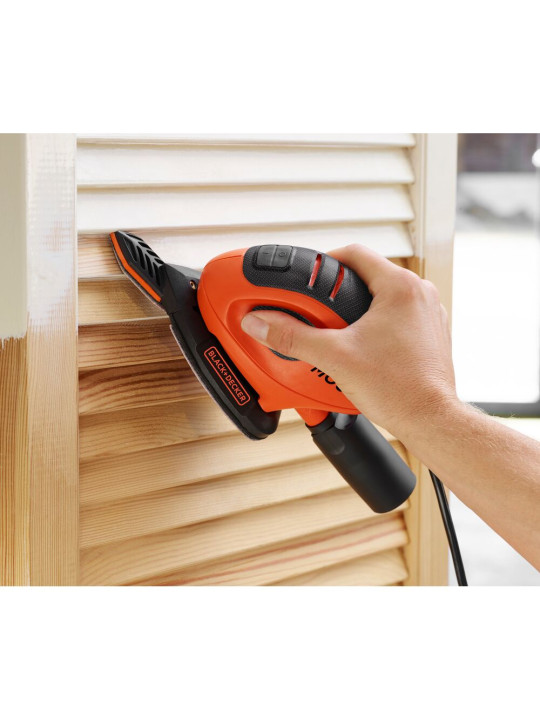 Vibracinis Šlifuoklis, 55 W MOUSE šlifuoklis + 15 priedų + minkštas krepšys BEW230BC-QS, Black&Decker