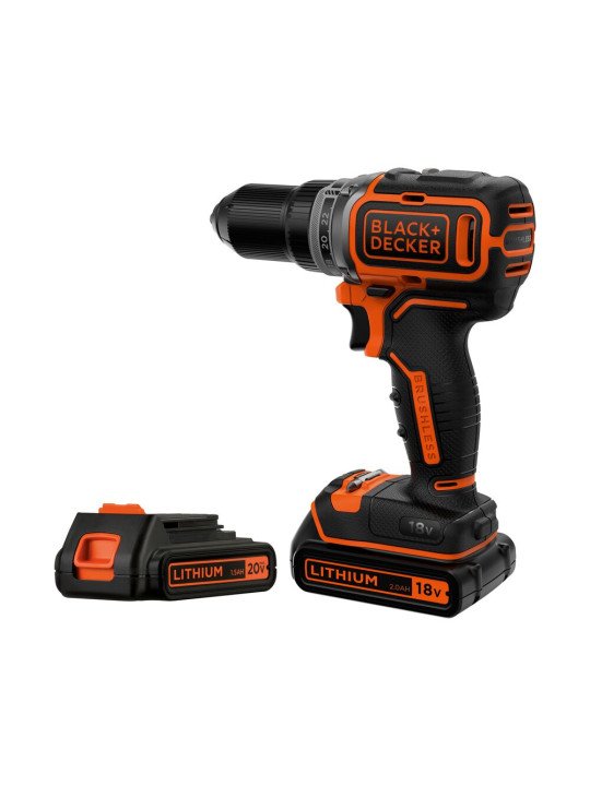 Bešepetėlinis Akumuliatorinis Gręžtuvas - Suktuvas, 18V BL186K1B2-QW, 2 X 2 AH, Black&Decker