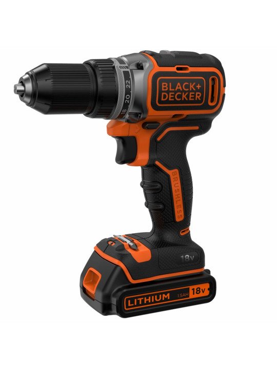 Akumuliatorinis Gręžtuvas - Suktuvas, 18V BL186KB-QW, 2 X 1,5 AH, Black&Decker