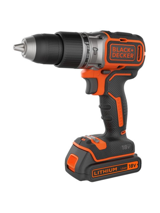 Gręžtuvas akumuliatorinis, 18V BL188K-QW, 1 X 1,5 AH, Black&Decker