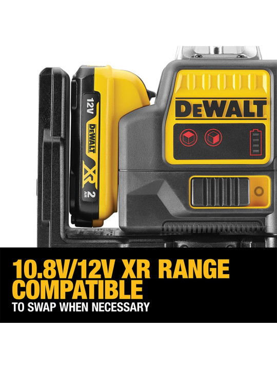 Lazerinis nivelyras (raudonas) 12V  2x360 spinduliai DCE0811D1R-QW DeWALT