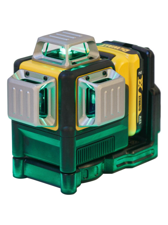 Lazerinis nivelyras (žalias) 12V 3x360 spinduliai (komplekte 2AH baterija) DCE089D1G-QW DeWALT