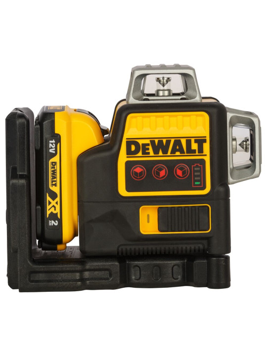 Lazerinis nivelyras (raudonas) 12V  3x360 spinduliai (komplekte 2AH baterija) DCE089D1R-QW DeWALT
