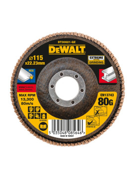 Lapelinis šlifavimo diskas 115mm X 22.2mm X 80G (DT30621-QZ) - 